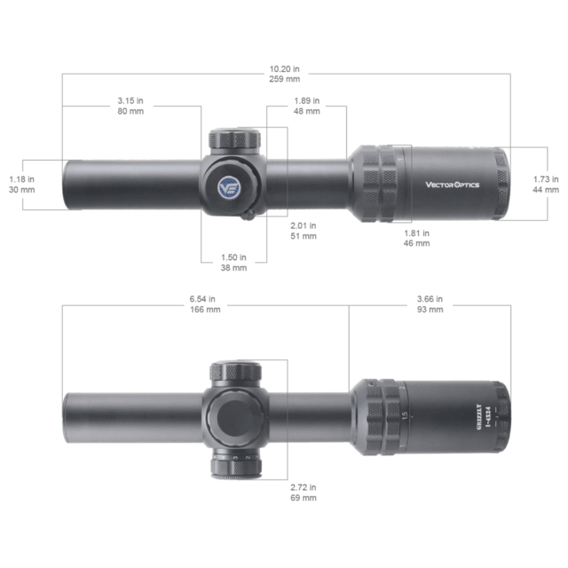 LUNETA VECTOR GRIZZLY 1-4X24 30MM  SFP  SCOC-41