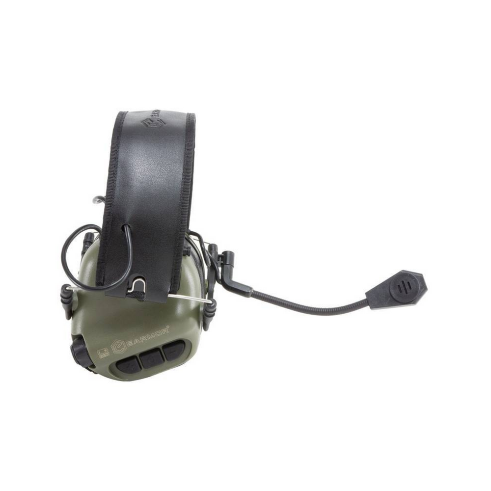 HEADSET ABAFADOR EARMOR M32 MILITAR ELETRONICO VERDE