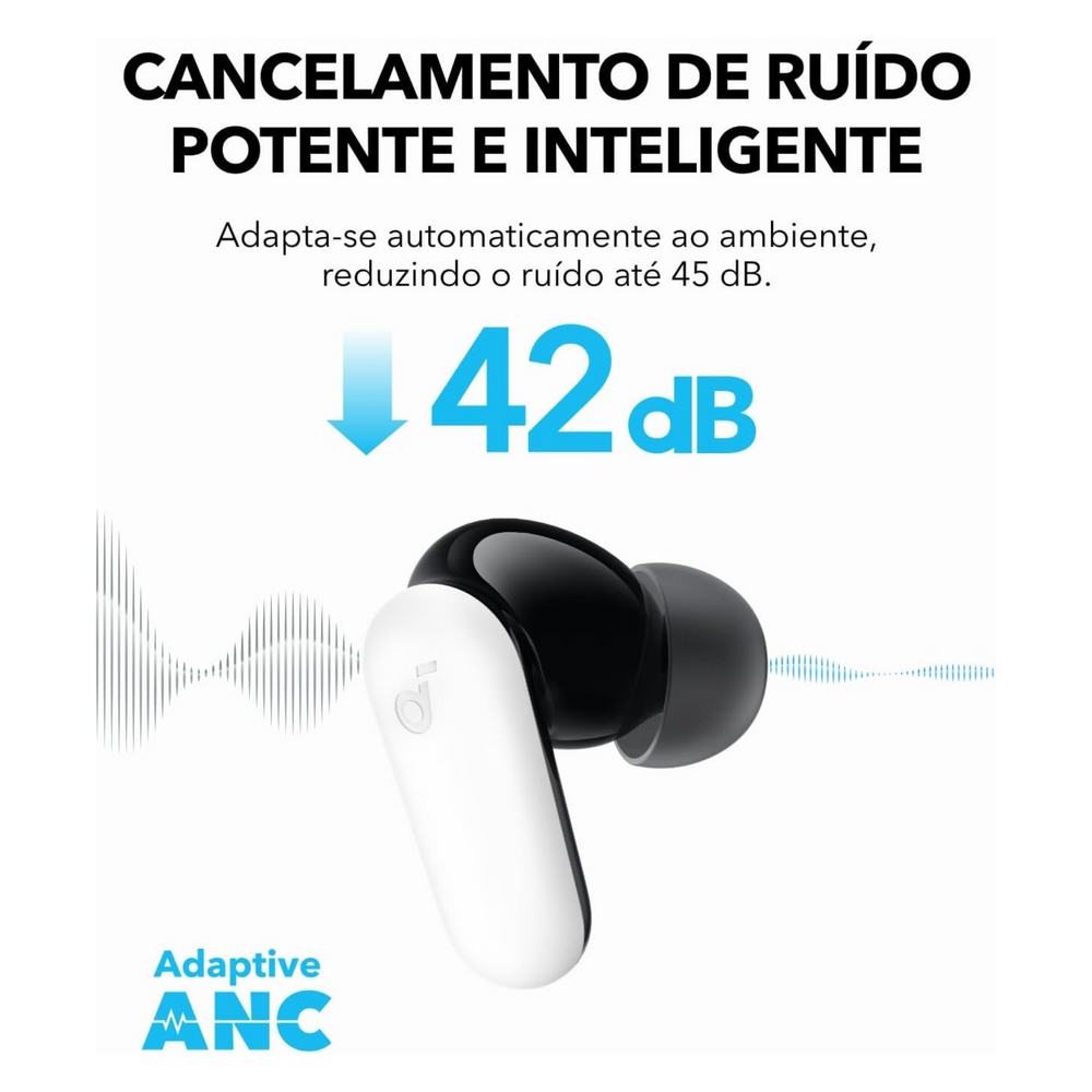 ABAFADOR SOUNDCORE ELETRONICO BRANCO
