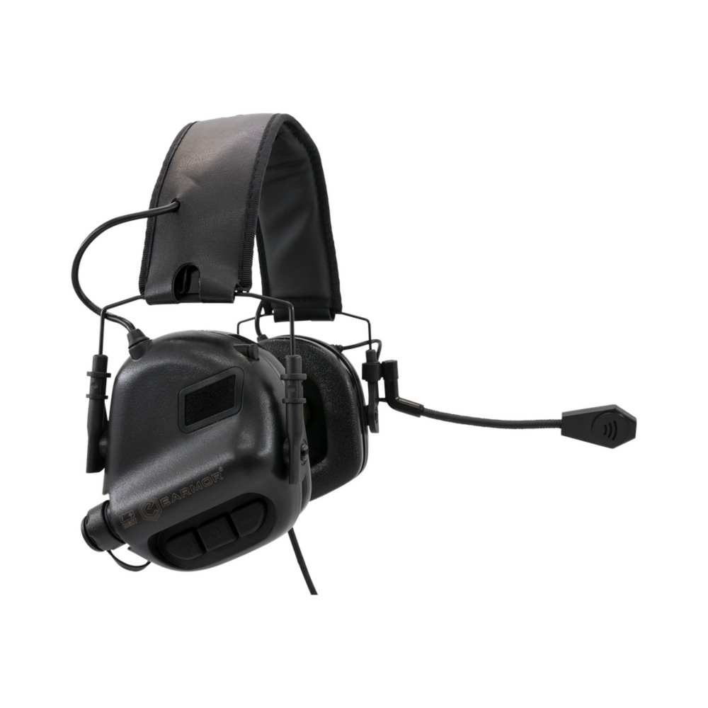 HEADSET ABAFADOR EARMOR M32 MILITAR ELETRONICO PRETO