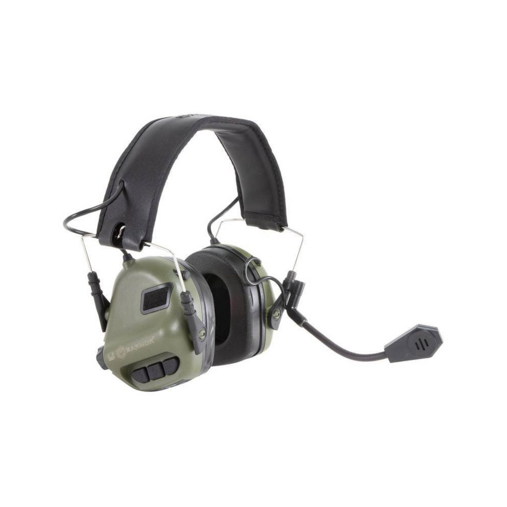 HEADSET ABAFADOR EARMOR M32 MILITAR ELETRONICO VERDE