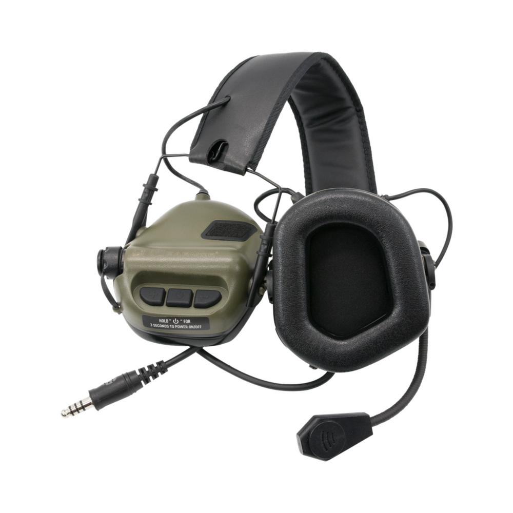 HEADSET ABAFADOR EARMOR M32 MILITAR ELETRONICO VERDE