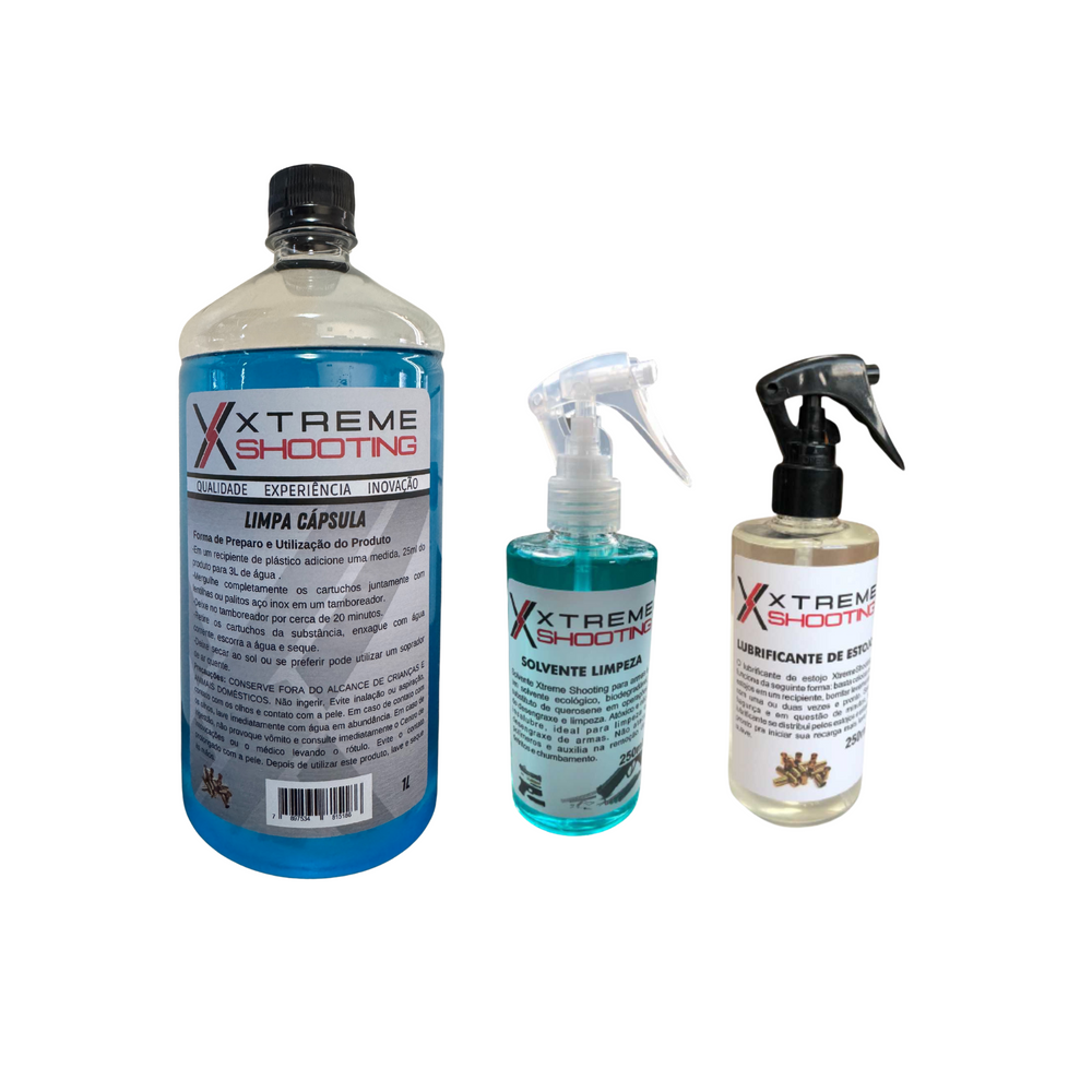 KIT LUBRIFICANTE SOLVENTE LIMPA CAPSULA XS