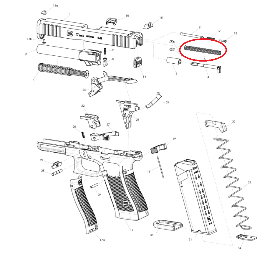 ET MOLA COMPETICAO PERCURSOR 2.5LBS GLOCK