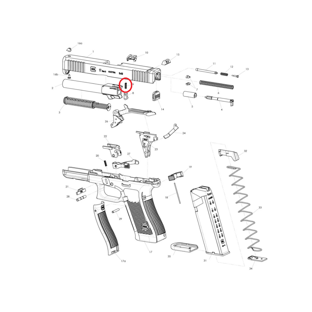 ET MOLA COMPETICAO TRAVA PERCURSOR GLOCK