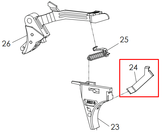 CONECTOR GATILHO GLOCK DOT 5LBS