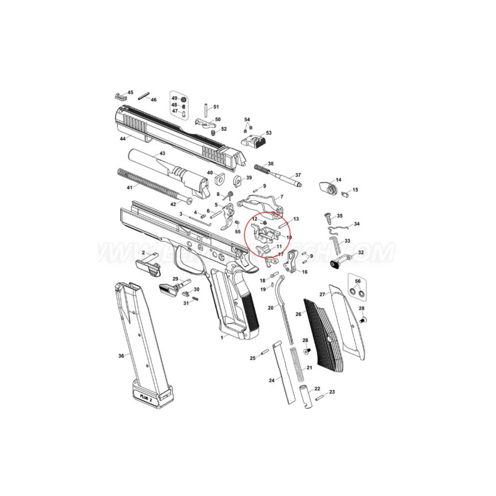 CZ EJETOR CZ75 SHADOW 1 2