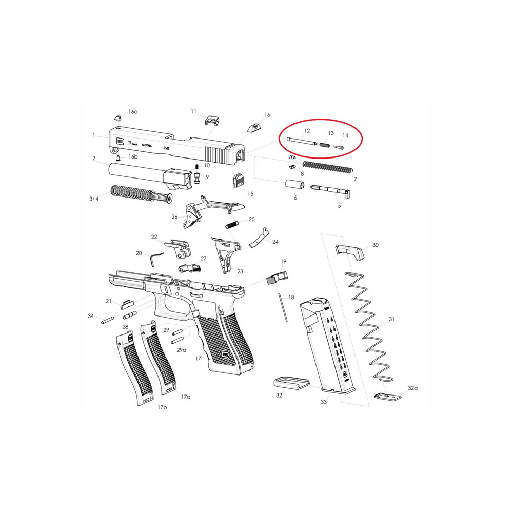 ET PINO MOLA EXTRATOR GLOCK 9MM